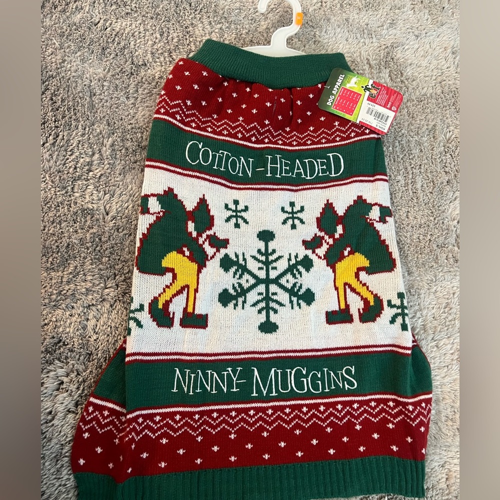 - Elf dog Christmas sweater